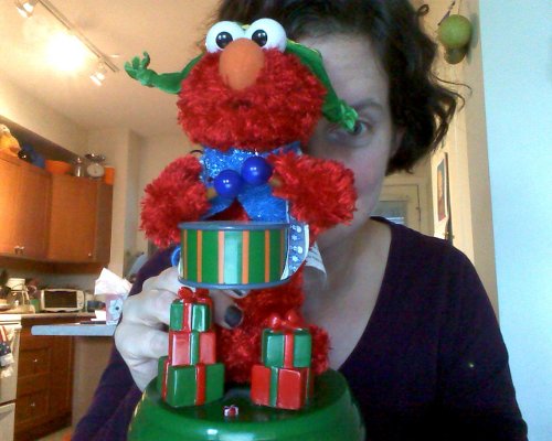 Christmas Elmo and My Good Eye