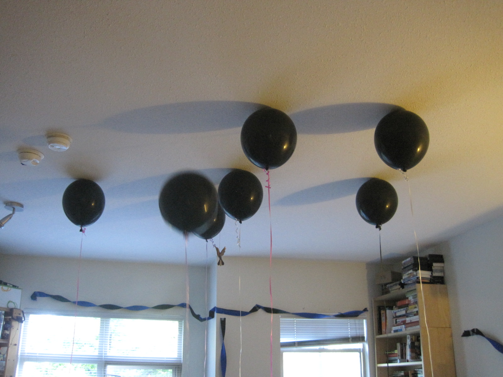 Oh what a feeling. Balloons on the ceiling.